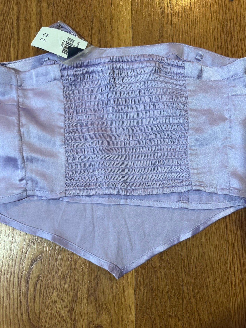 Lilac Satin Bandana Top NWT - Picture 4 of 5
